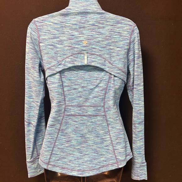 Lululemon Athletica define jacket in a blue multicolour space dye Jacard pattern - Picture 5 of 5